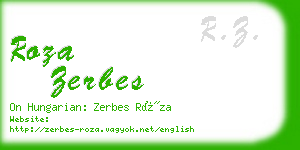 roza zerbes business card